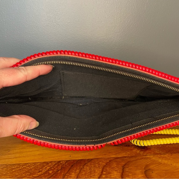 Vintage 1940s Midcentury Rainbow Telephone Cord Clutch Handbag Purse Bag - Picture 6 of 11